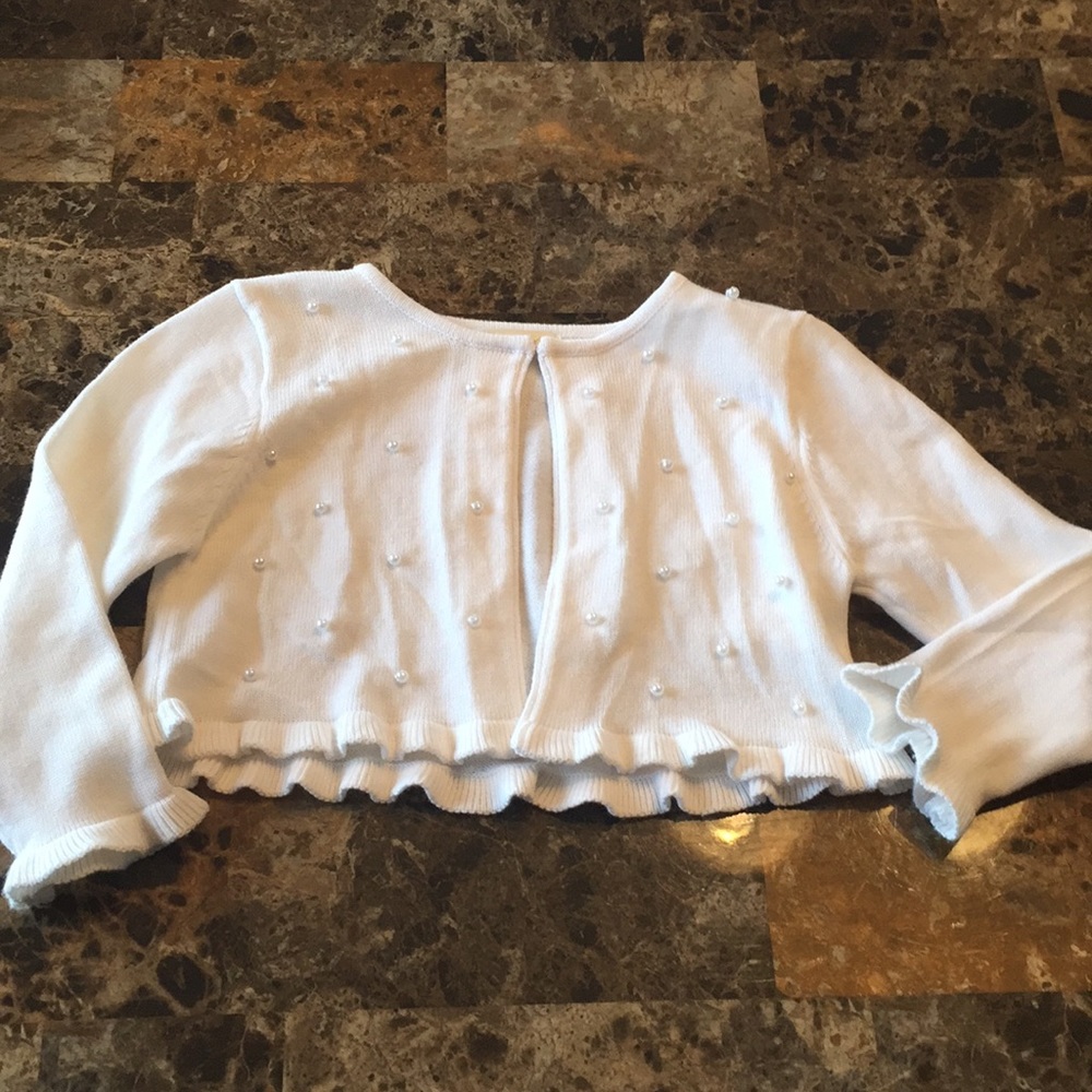 Size 2t white cardigan!